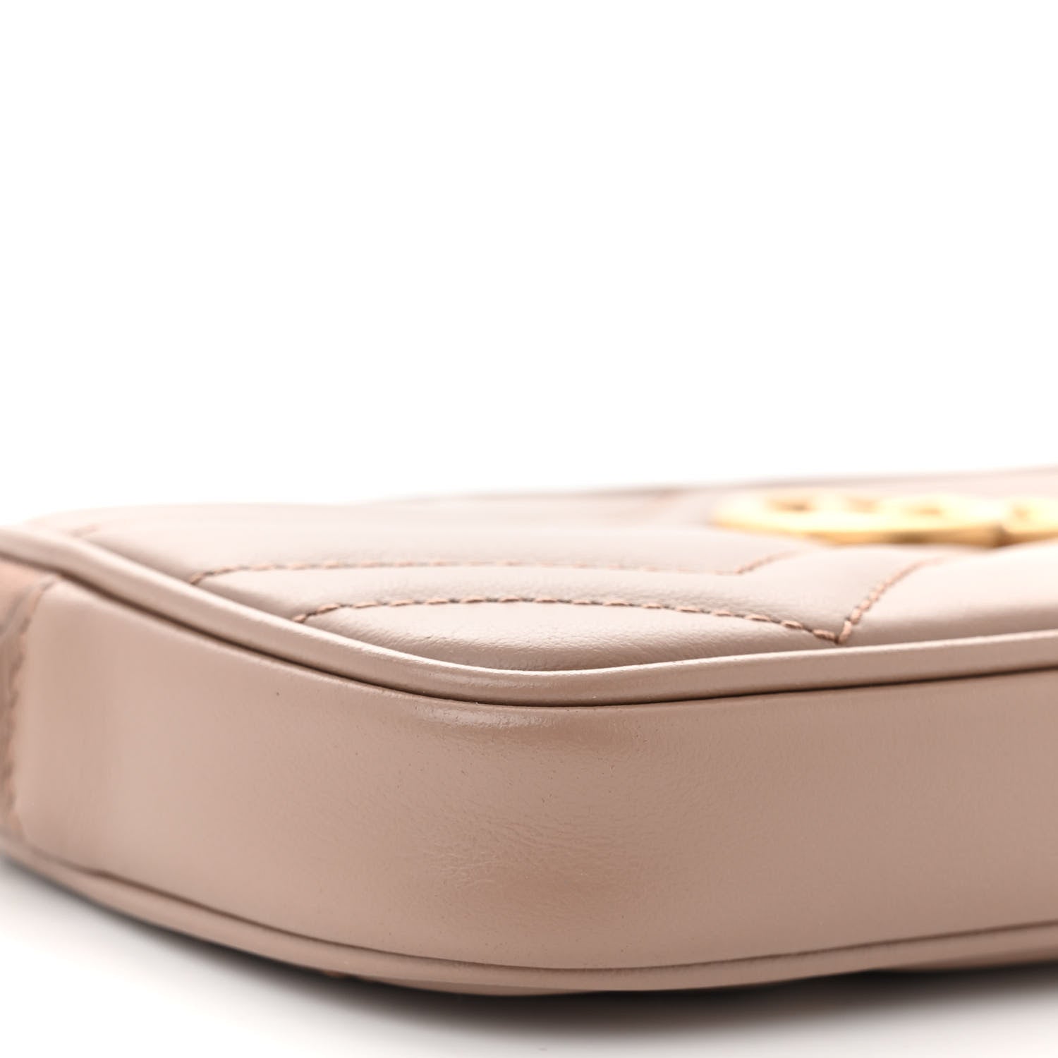 Gucci Calfskin Matelasse Mini GG Marmont Chain Crossbody Bag Porcelain Rose 9 of 10