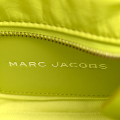 Marc Jacobs Shiny Crinkled Calfskin Mini The Tote Bag Acid Lime 6 of 10