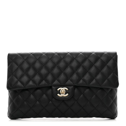 Chanel Caviar Quilted Flap Clutch Black 1 of 8
