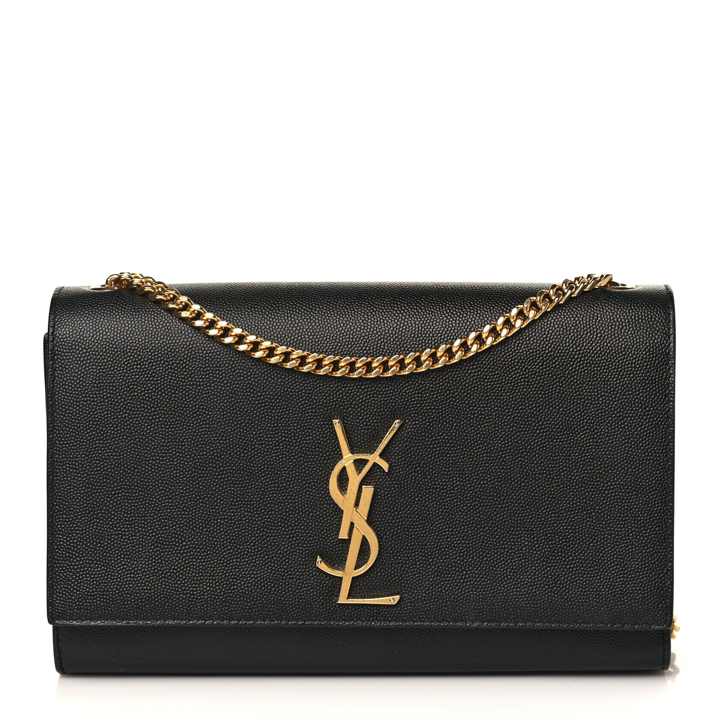 Grain De Poudre Medium Classic Monogram Kate Satchel Black