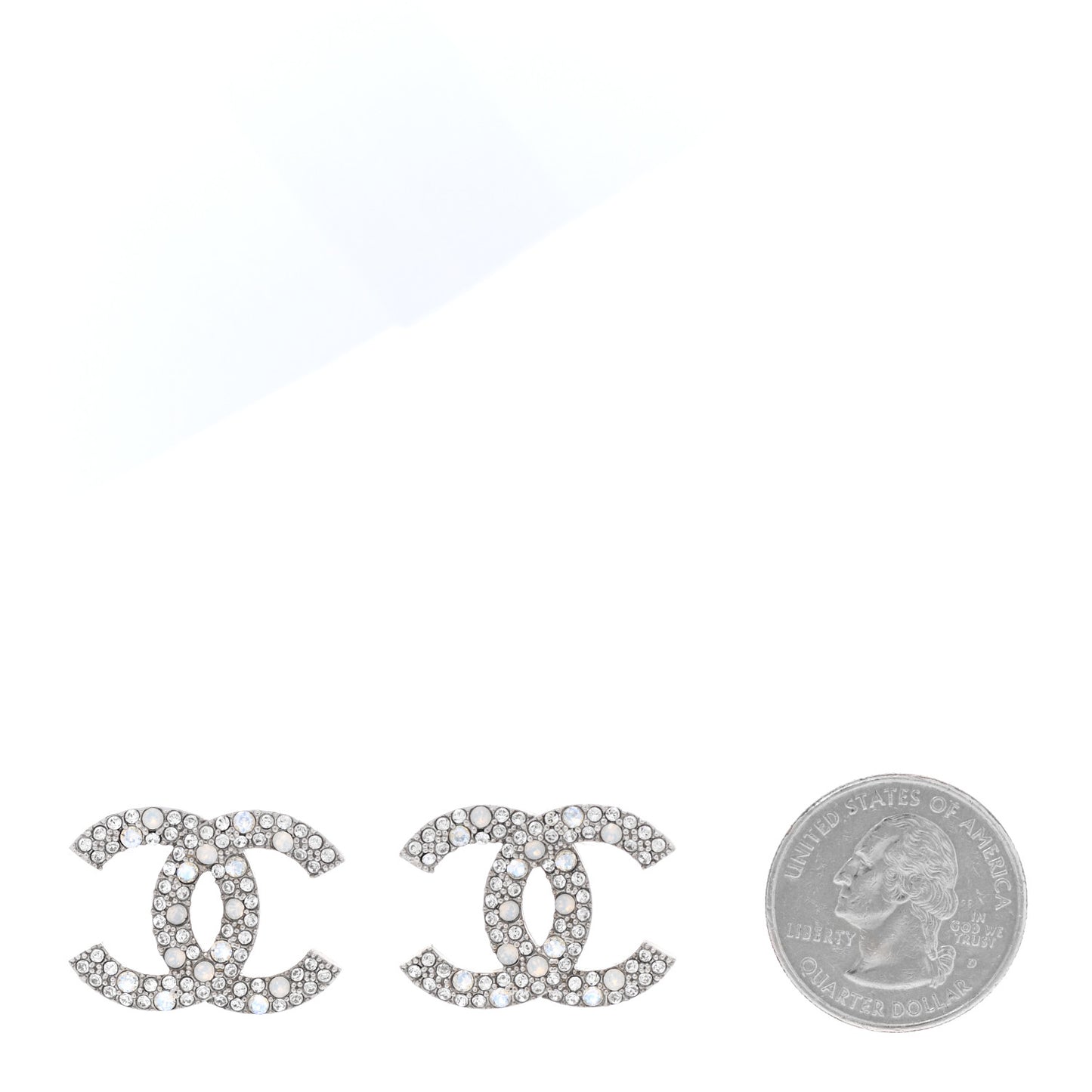 Crystal Timeless CC Earrings Silver