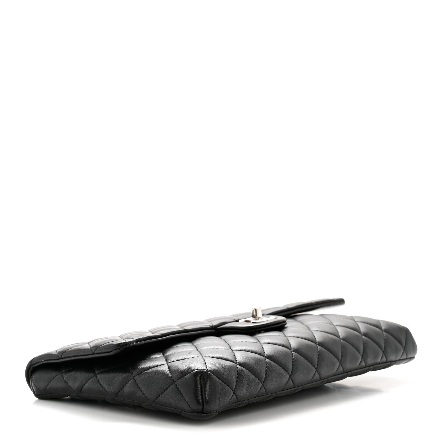 Chanel Lambskin Quilted Flap Clutch Black 4 of 14