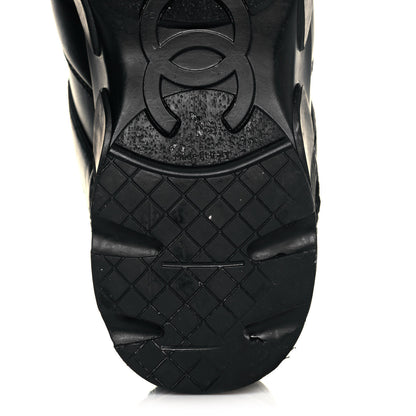 Chanel Calfskin Tweed Womens Sneakers 37 Black 6 of 10