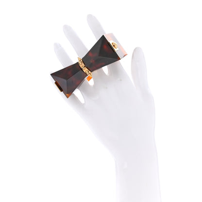 Louis Vuitton Resin Spiky Bow Cuff Tortoise 2 of 6