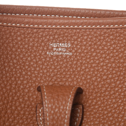 Hermes Taurillon Clemence Evelyne III PM Gold 6 of 8