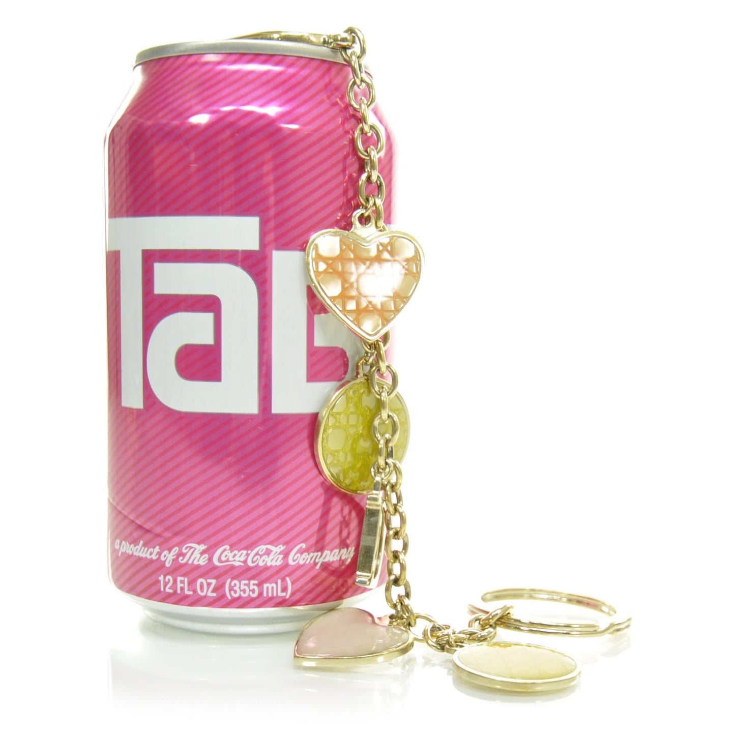 Resin Cannage Heart Charm Keychain