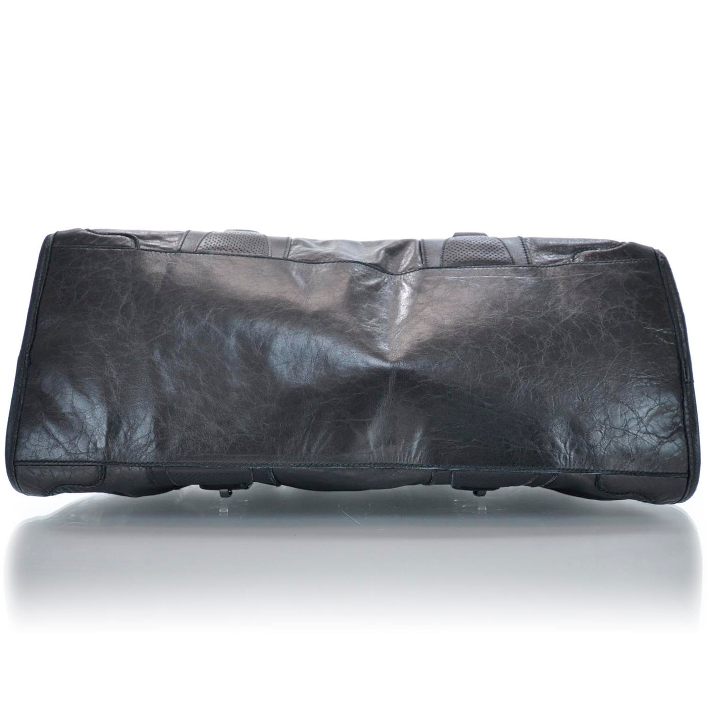 BALENCIAGA Chevre Perforated Hook Tote Black