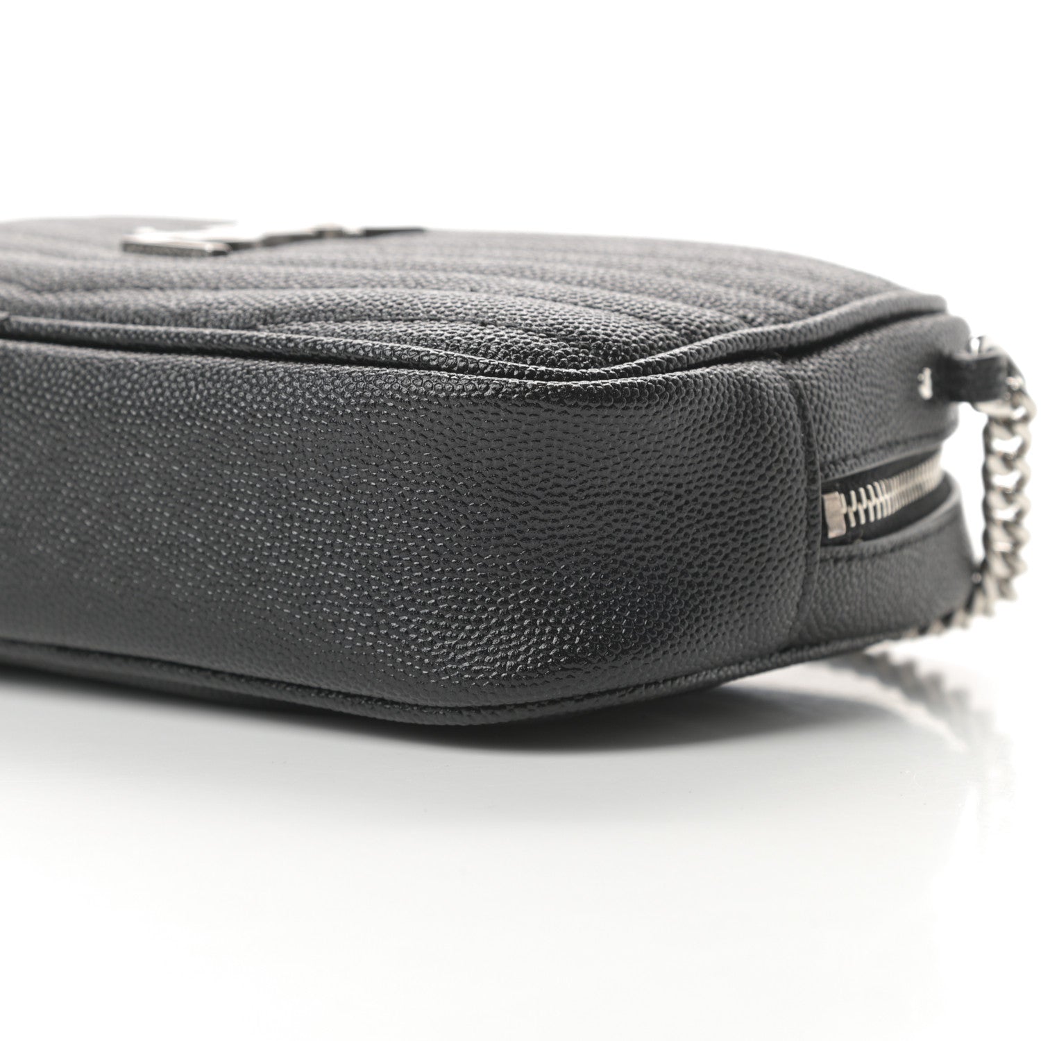 Saint Laurent Grain De Poudre Matelasse Monogram Mini Lou Camera Bag Black 18 of 20