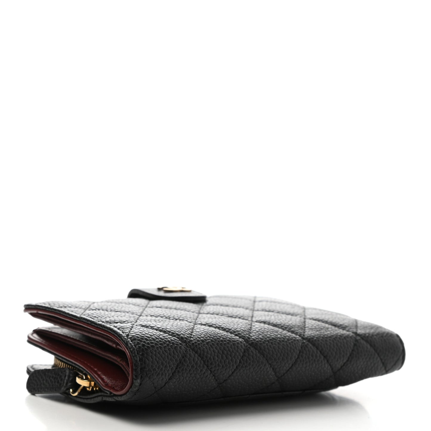 Caviar Quilted CC French Wallet Black