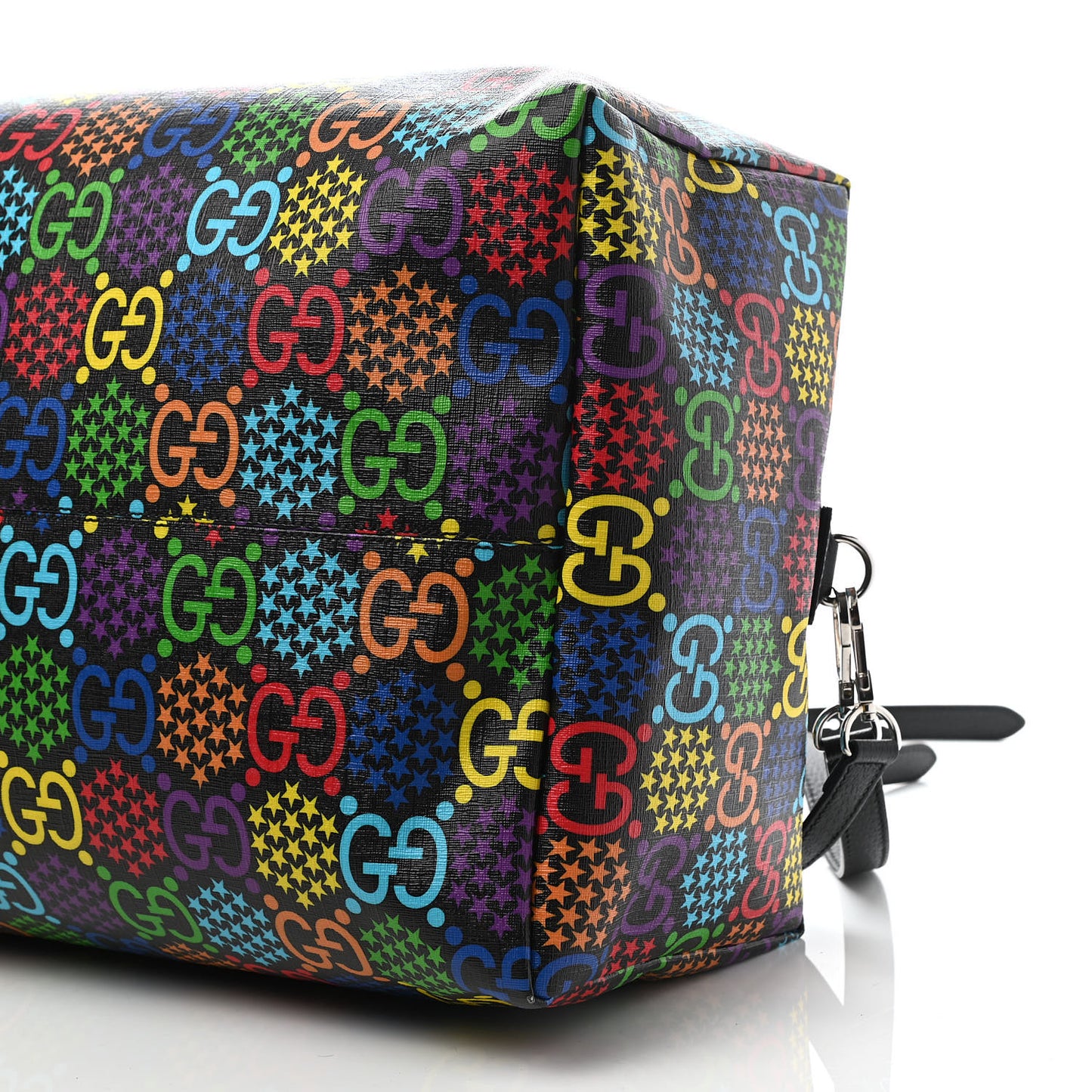 GG Supreme Monogram Psychedelic Duffle Backpack Black Multicolor
