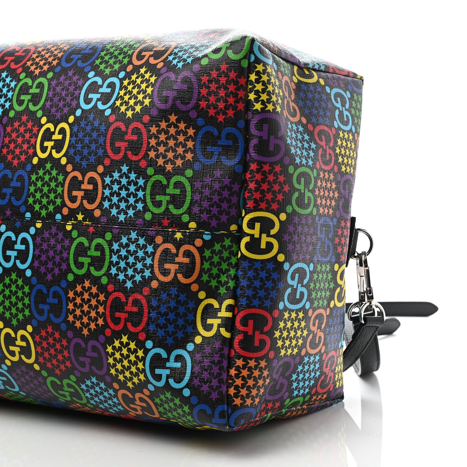 Gucci GG Supreme Monogram Psychedelic Duffle Backpack Black Multicolor 9 of 10