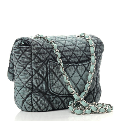 Chanel Washed Denim Quilted Small Denimpression Flap Blue Black 3 of 9