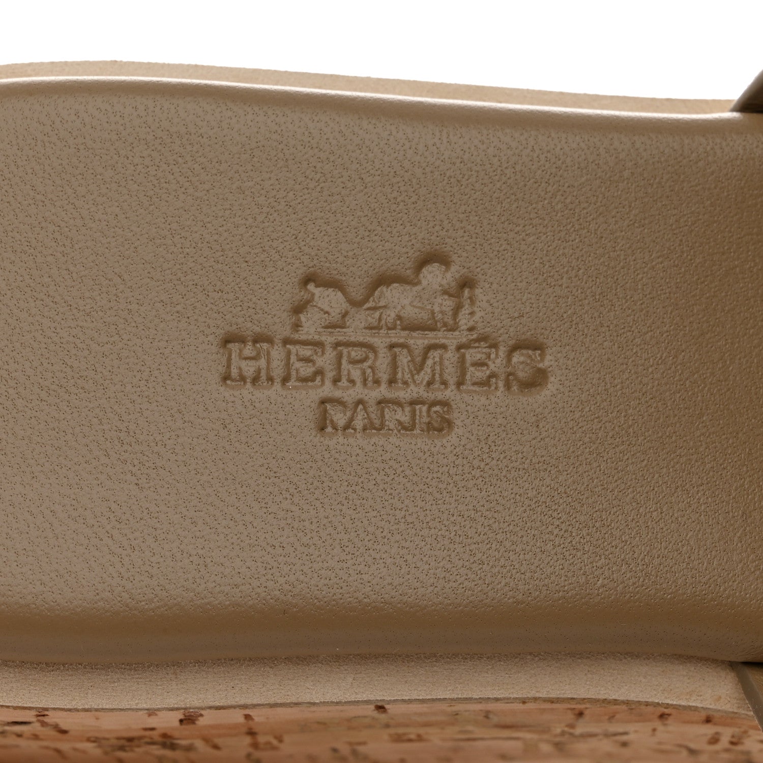 Hermes Suede Goatskin Cork Eze 30 Sandals 36 Beige Argile 7 of 9