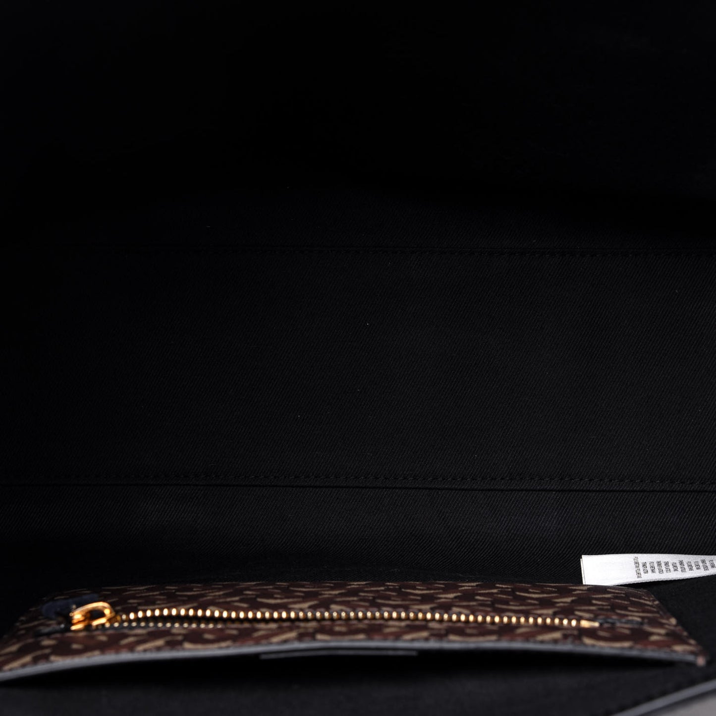 E-Canvas Monogram Stripe Small Book Tote Bridle Brown