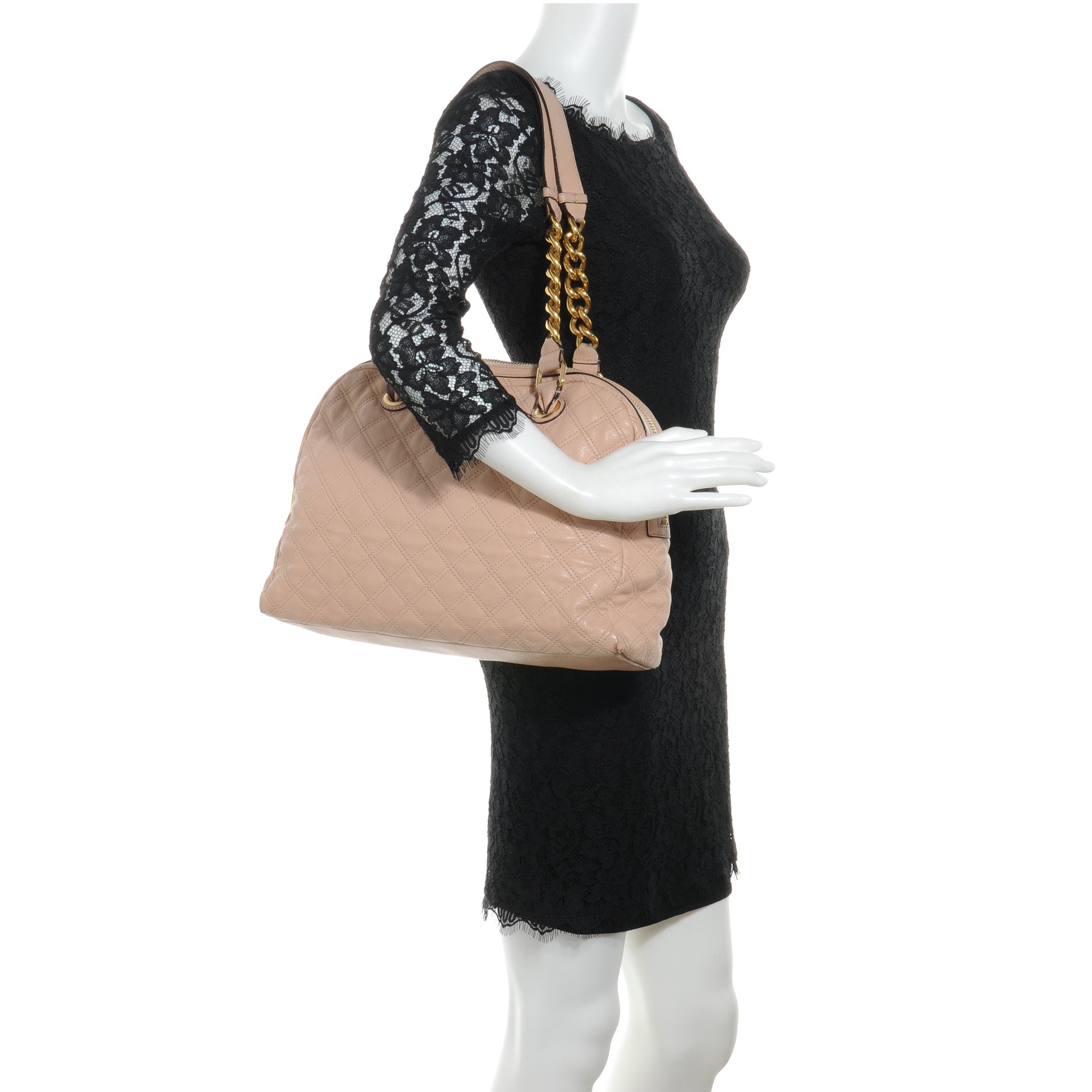 Marc Jacobs Leather Quilted Karlie Satchel Petal 2 of 8