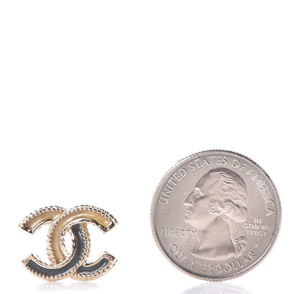 Chanel Glitter Enamel CC Earrings Gold 2 of 4