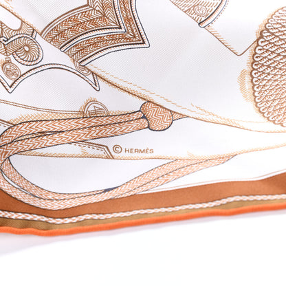 Hermes Silk Zouaves Et Dragons Pocket Square 3 of 4