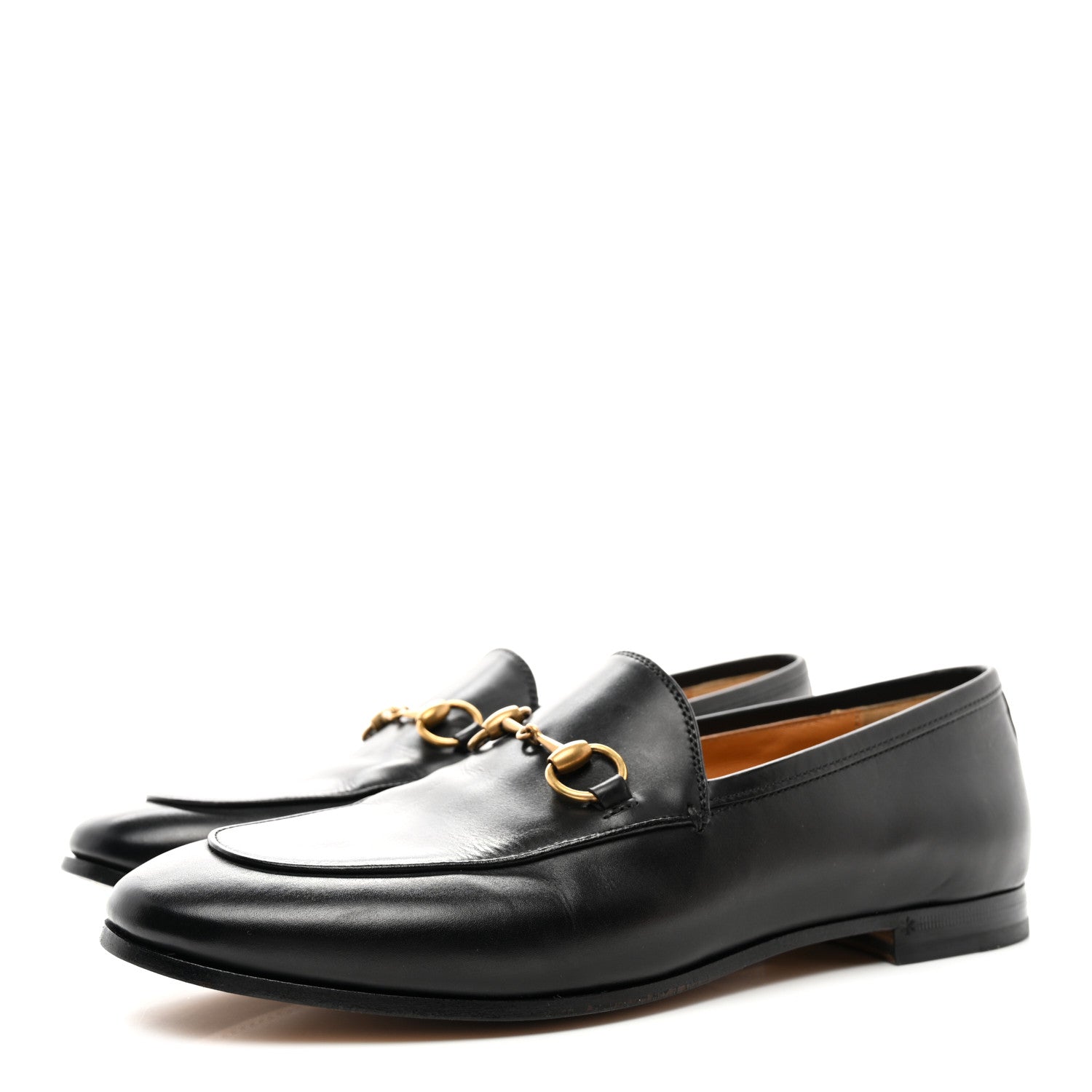 Gucci Calfskin Womens Jordaan Loafers 38 Black 3 of 12
