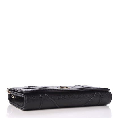 Christian Dior Grained Calfskin Diorama Croisiere Chain Wallet Black 4 of 7