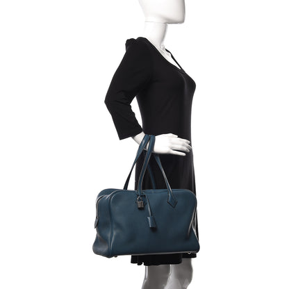Hermes Taurillon Clemence Victoria II 35 Bleu Izmir 2 of 10
