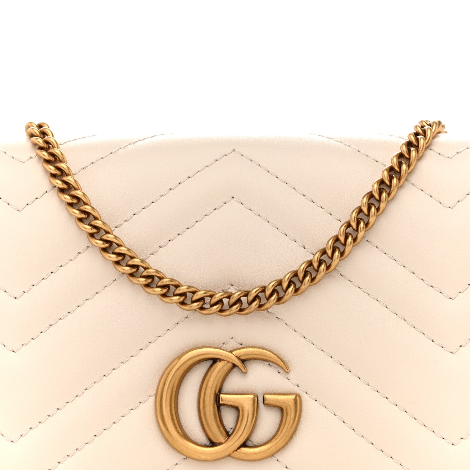 Gucci Calfskin Matelasse GG Marmont Mini Bag White 7 of 9