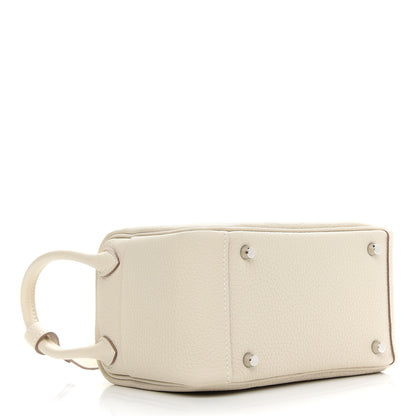 Hermes Taurillon Clemence Mini Lindy 20 Craie 3 of 8