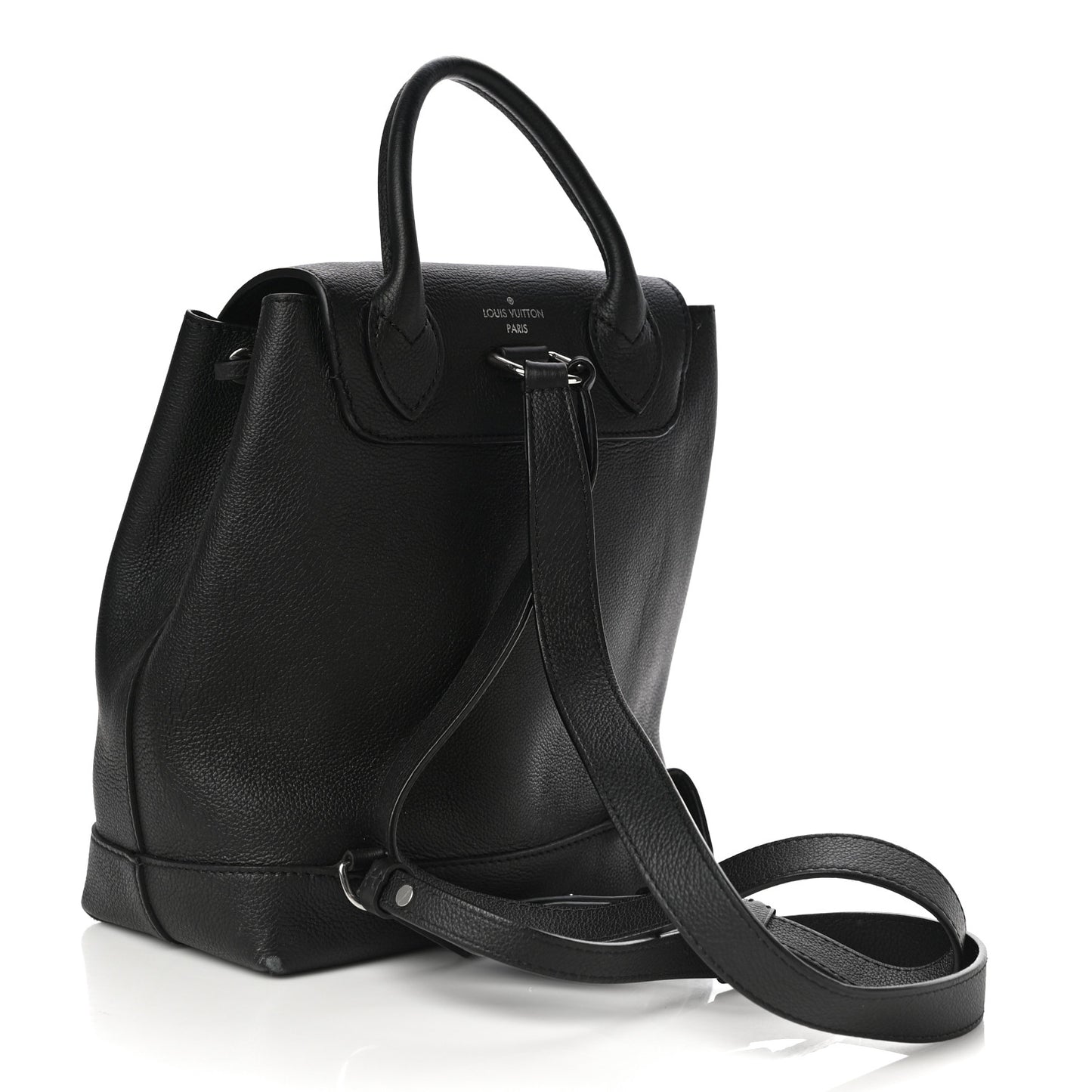 Calfskin Lockme Backpack Black