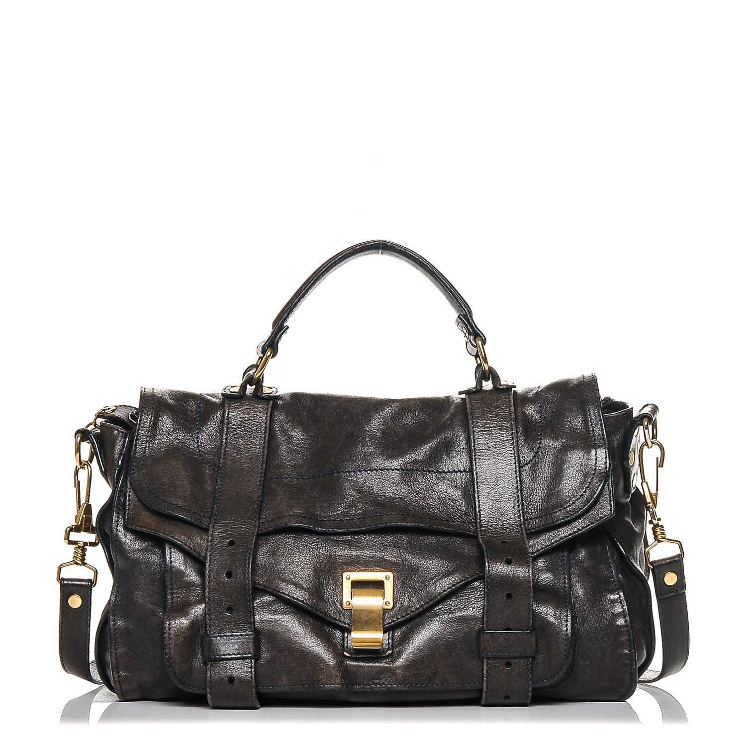 Proenza Schouler Lambskin Medium PS1 Satchel Midnight 1 of 7