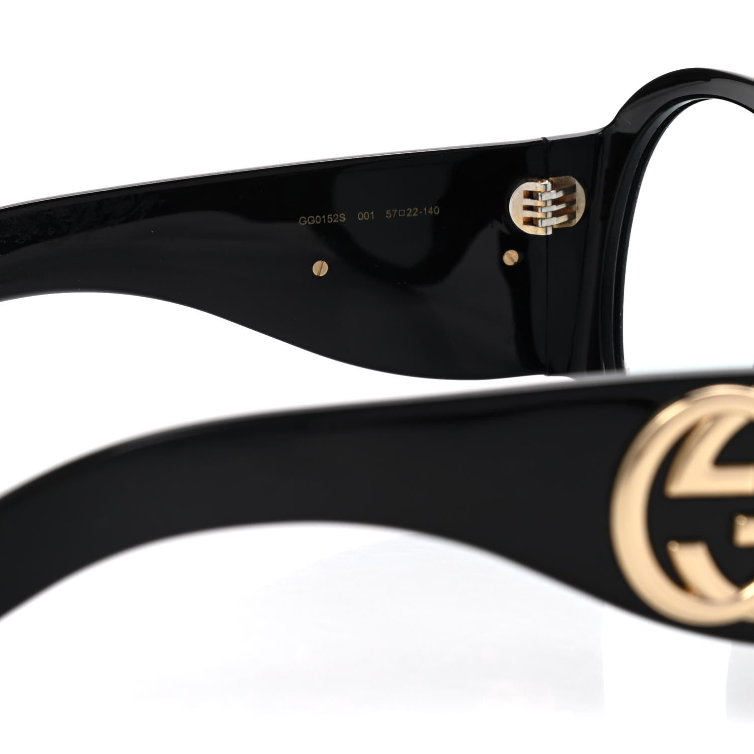 Gucci Oversized Aviator Sunglasses GG0152S Black 5 of 7