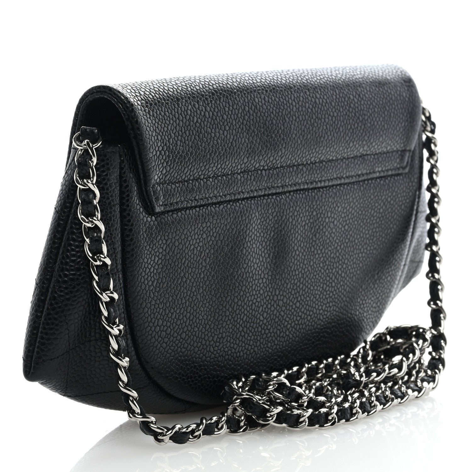 Chanel Caviar Half Moon Wallet On Chain WOC Black 3 of 9