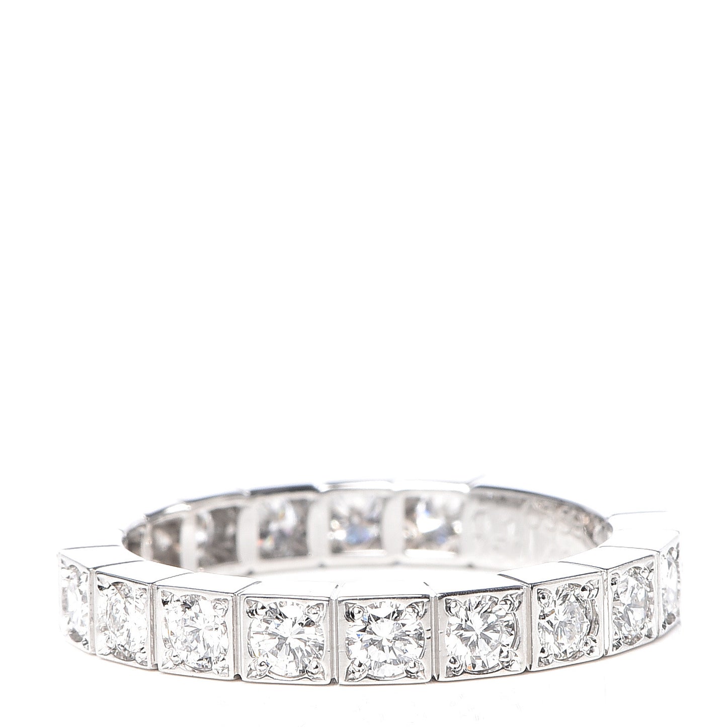 18K White Gold Diamond 3mm Lanieres Ring 49 4.75