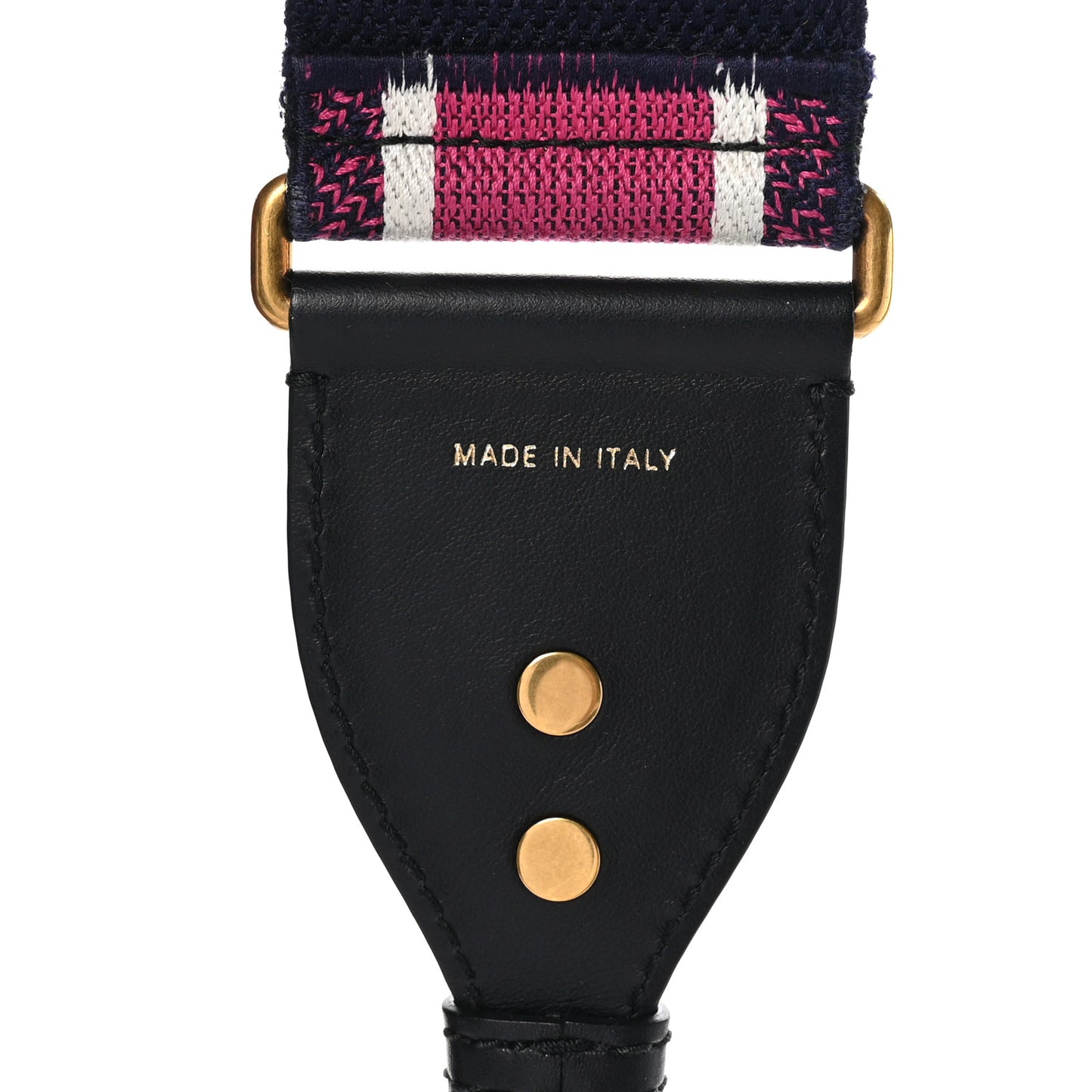 Canvas Embroidered Shoulder Strap Fuchsia Bleu