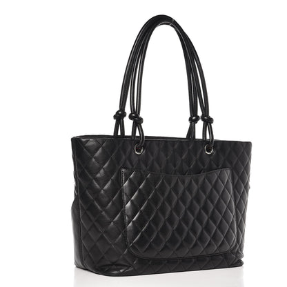 Chanel Calfskin Quilted Large Cambon Tote Black 3 of 13