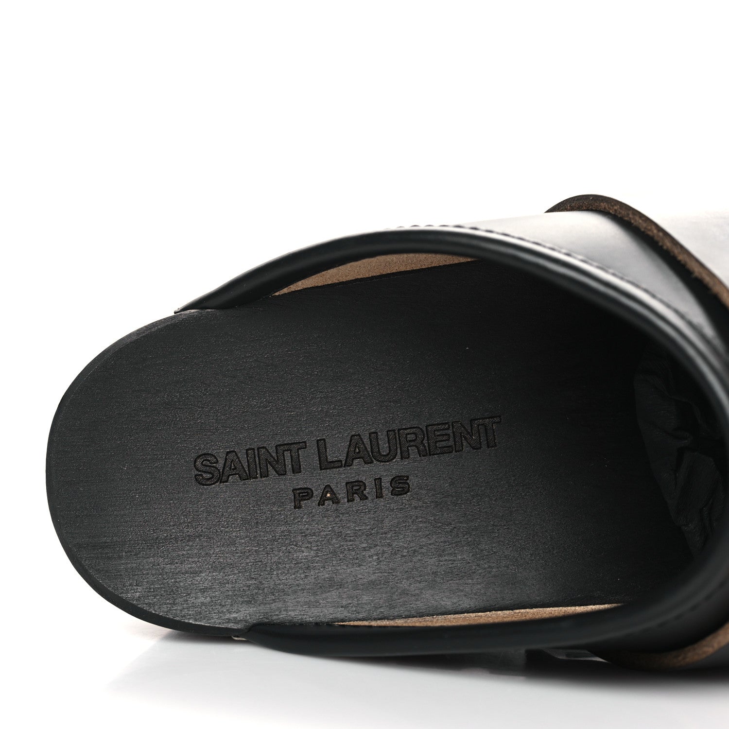 Saint Laurent Smooth Calfskin Le Maillon Clogs 38 Black 7 of 9