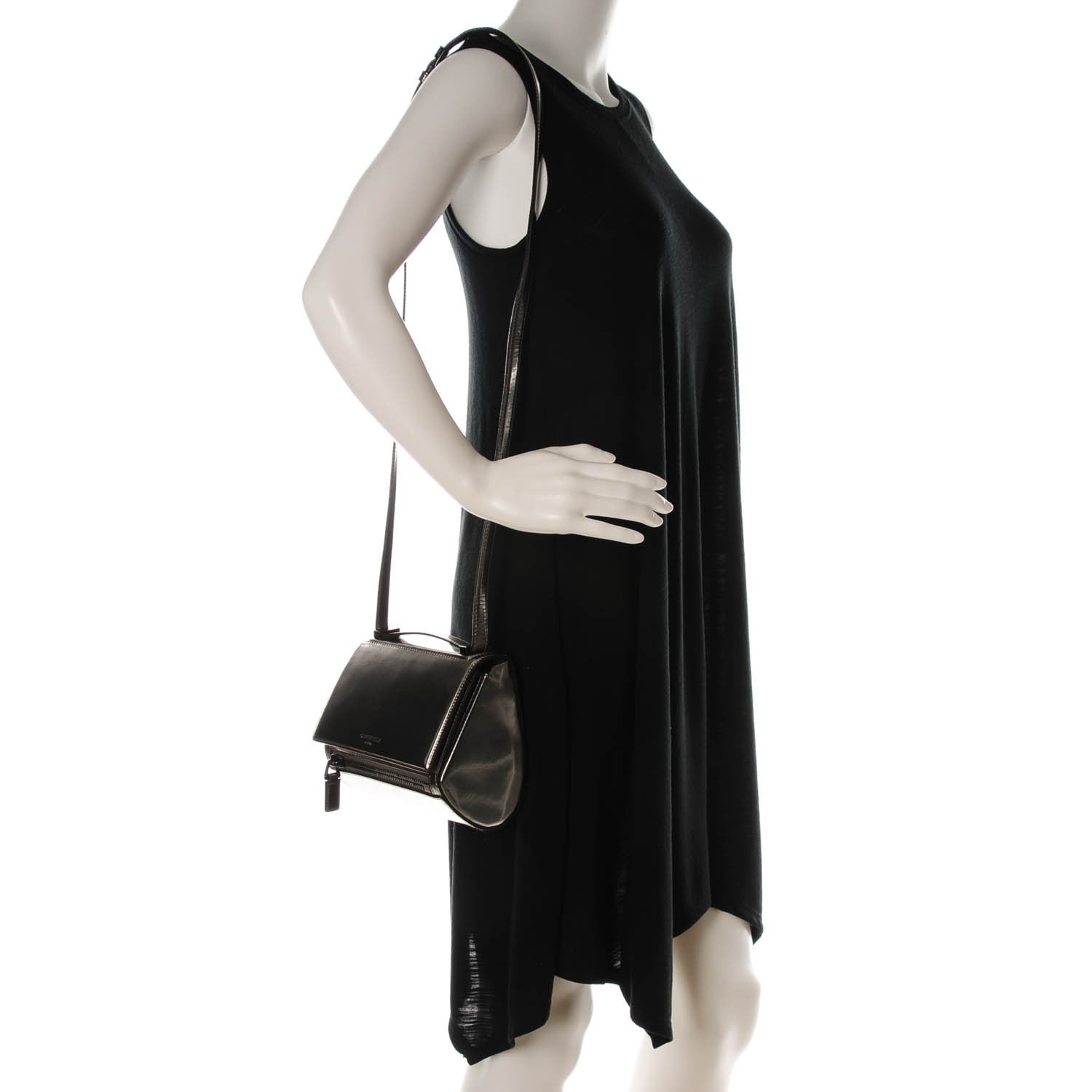 Givenchy Metallic Calfskin Mini Pandora Box Crossbody Bag Gunmetal 2 of 7