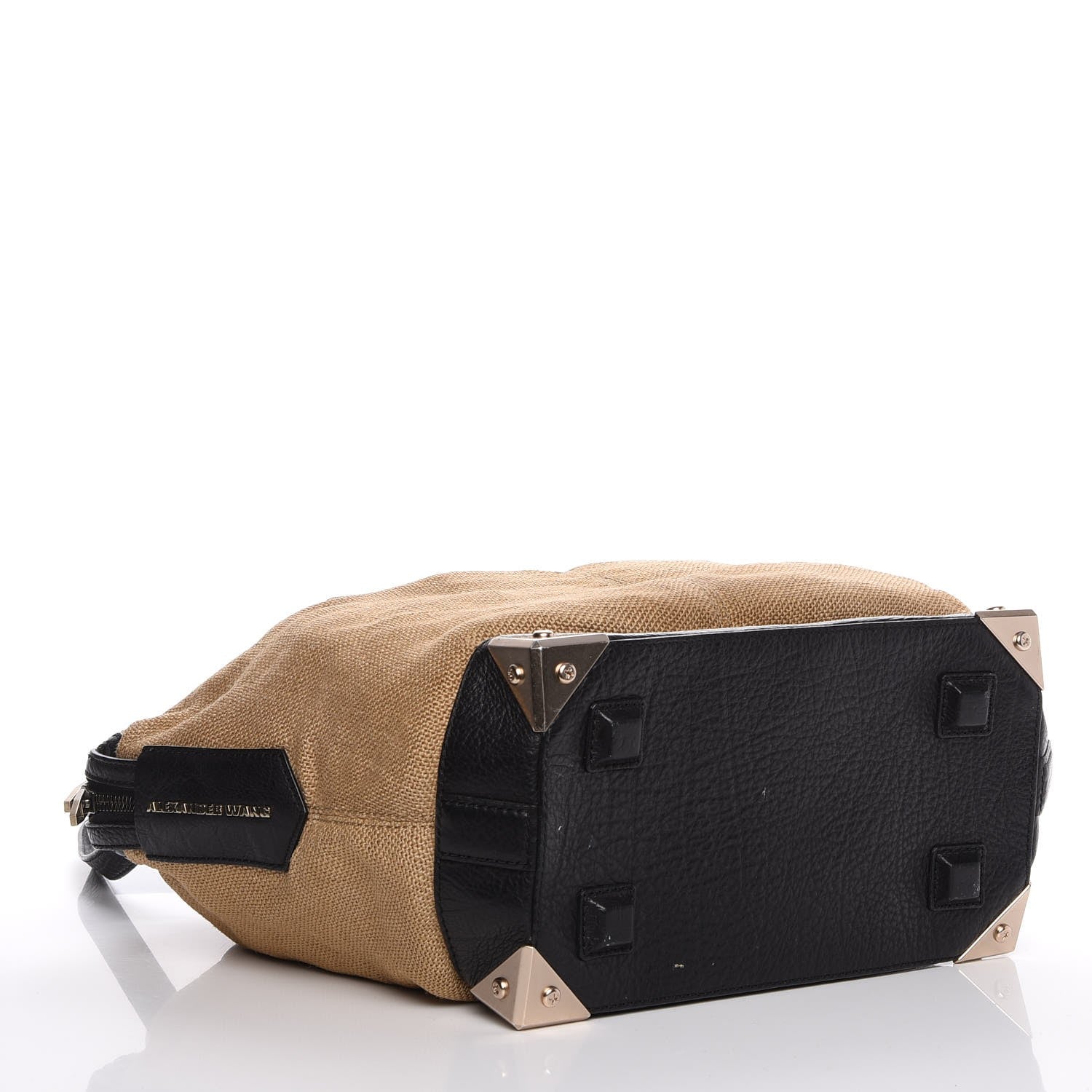 Alexander Wang Pebbled Calfskin Canvas Large Emile Khaki Silver Hardware 5 of 16