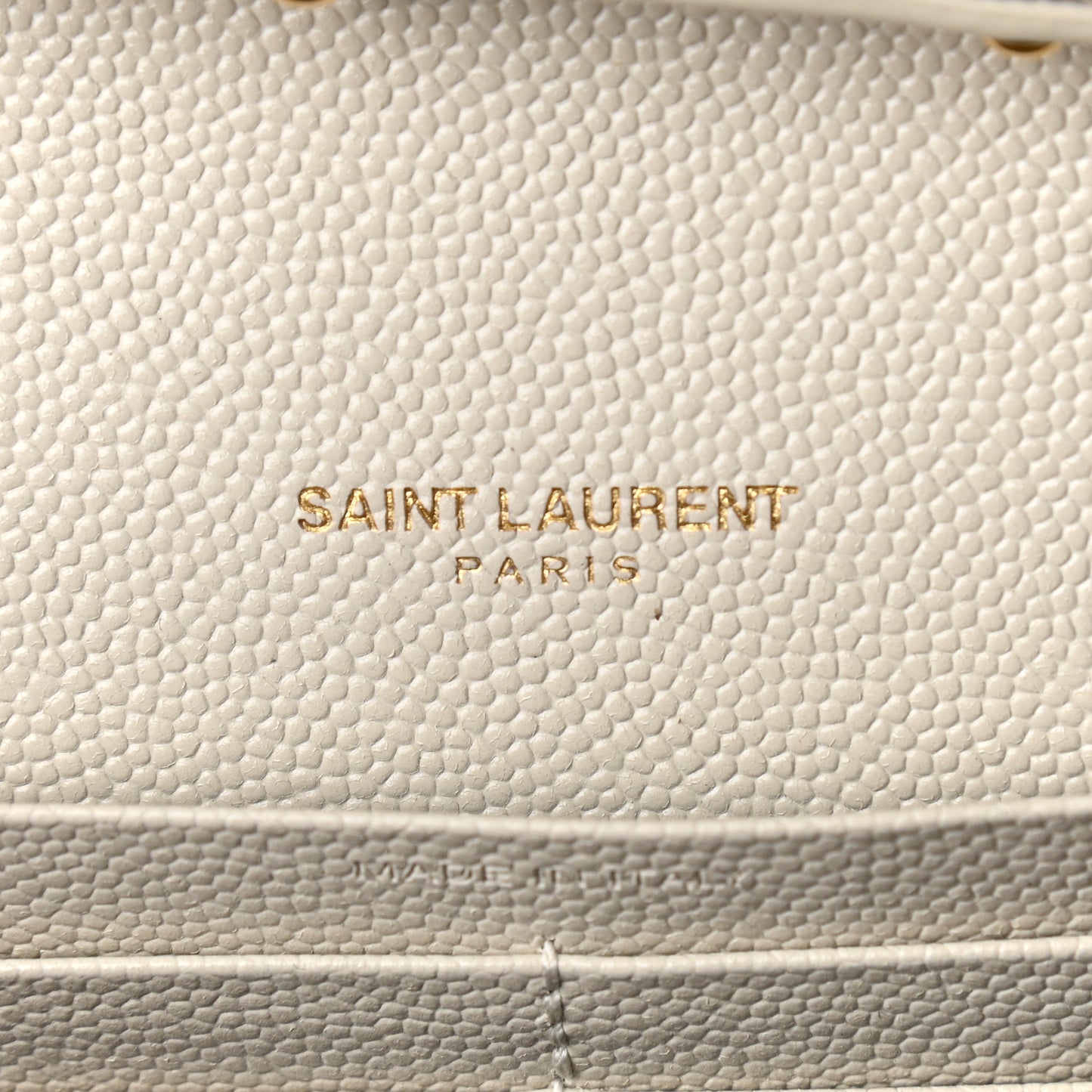Grain De Poudre Mixed Matelasse Triquilt Monogram Chain Wallet Crema Soft