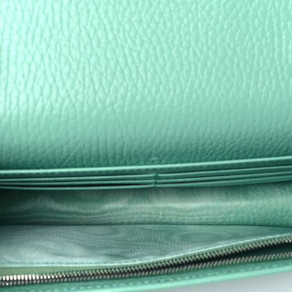 Gucci Dollar Calfskin Enamel Monochrome Mini GG Marmont Chain Wallet Pepperlight Mint 4 of 7