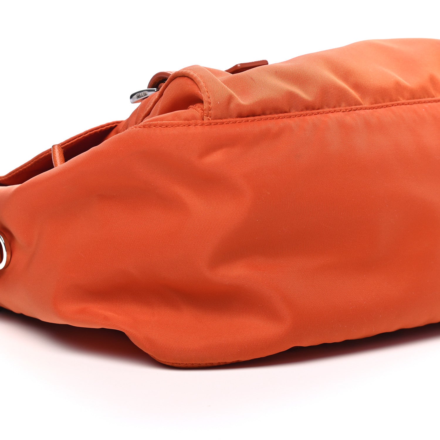 Prada Tessuto Nylon Saffiano Messenger Bag Papaya 7 of 8