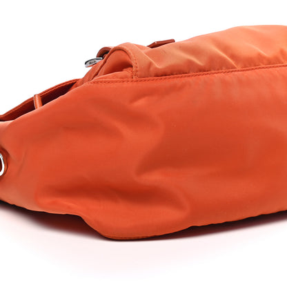 Prada Tessuto Nylon Saffiano Messenger Bag Papaya 7 of 8