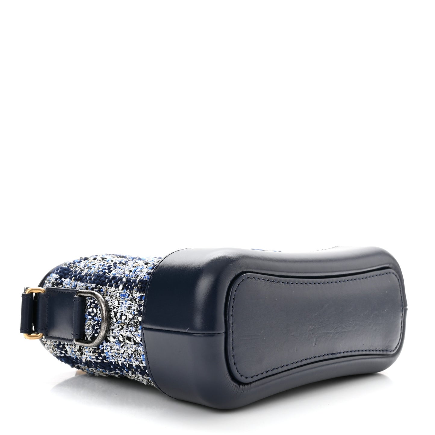 Tweed Calfskin Small Gabrielle Hobo Blue
