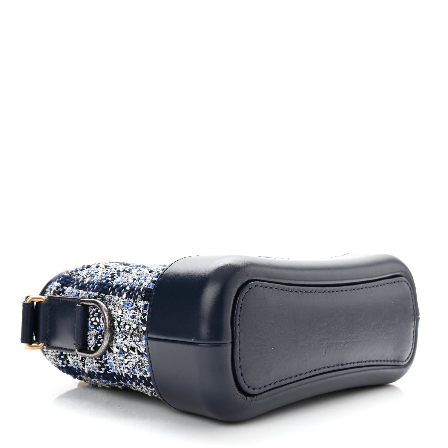 Chanel Tweed Calfskin Small Gabrielle Hobo Blue 4 of 10