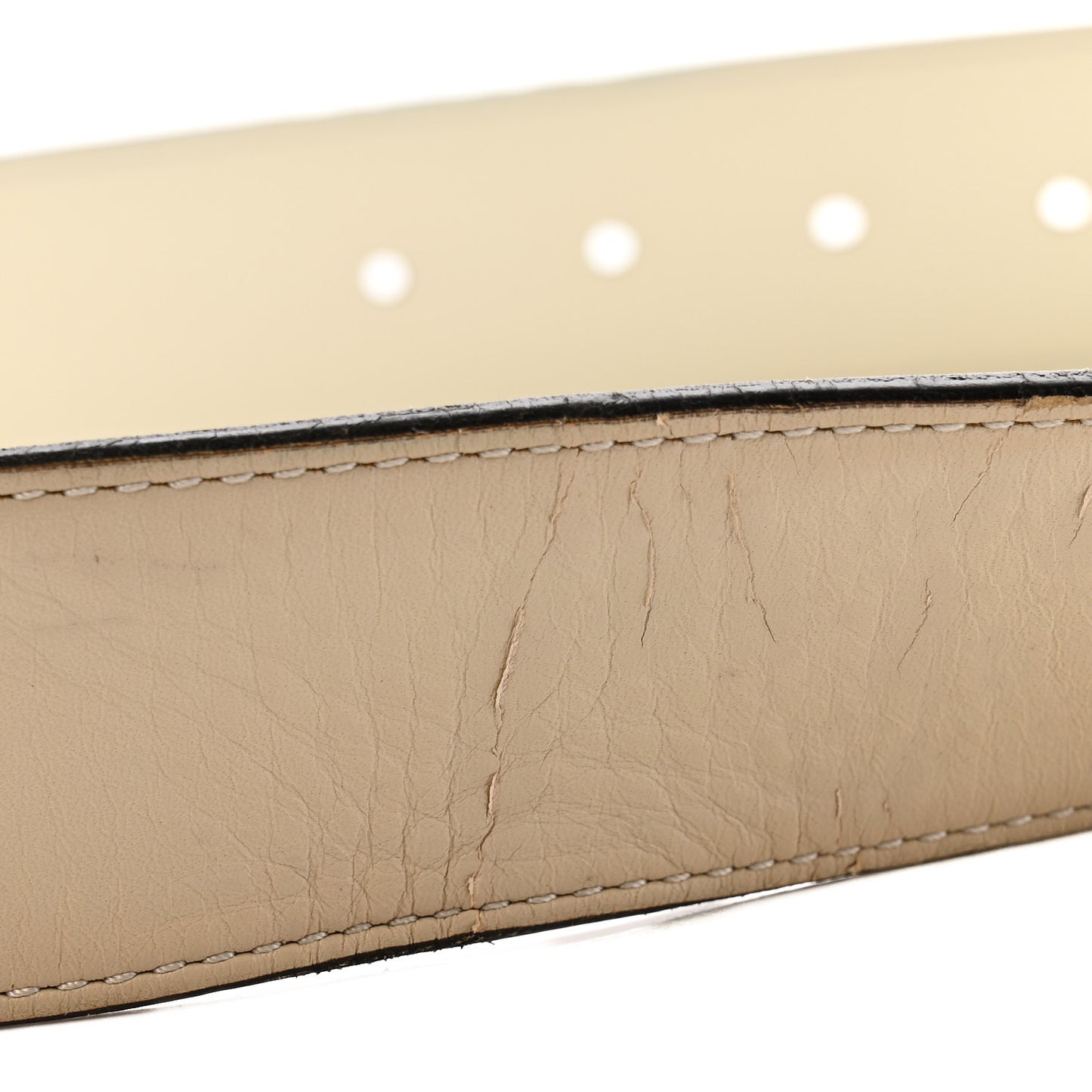 Calfskin Double G 40mm Belt 85 34 Mystic White