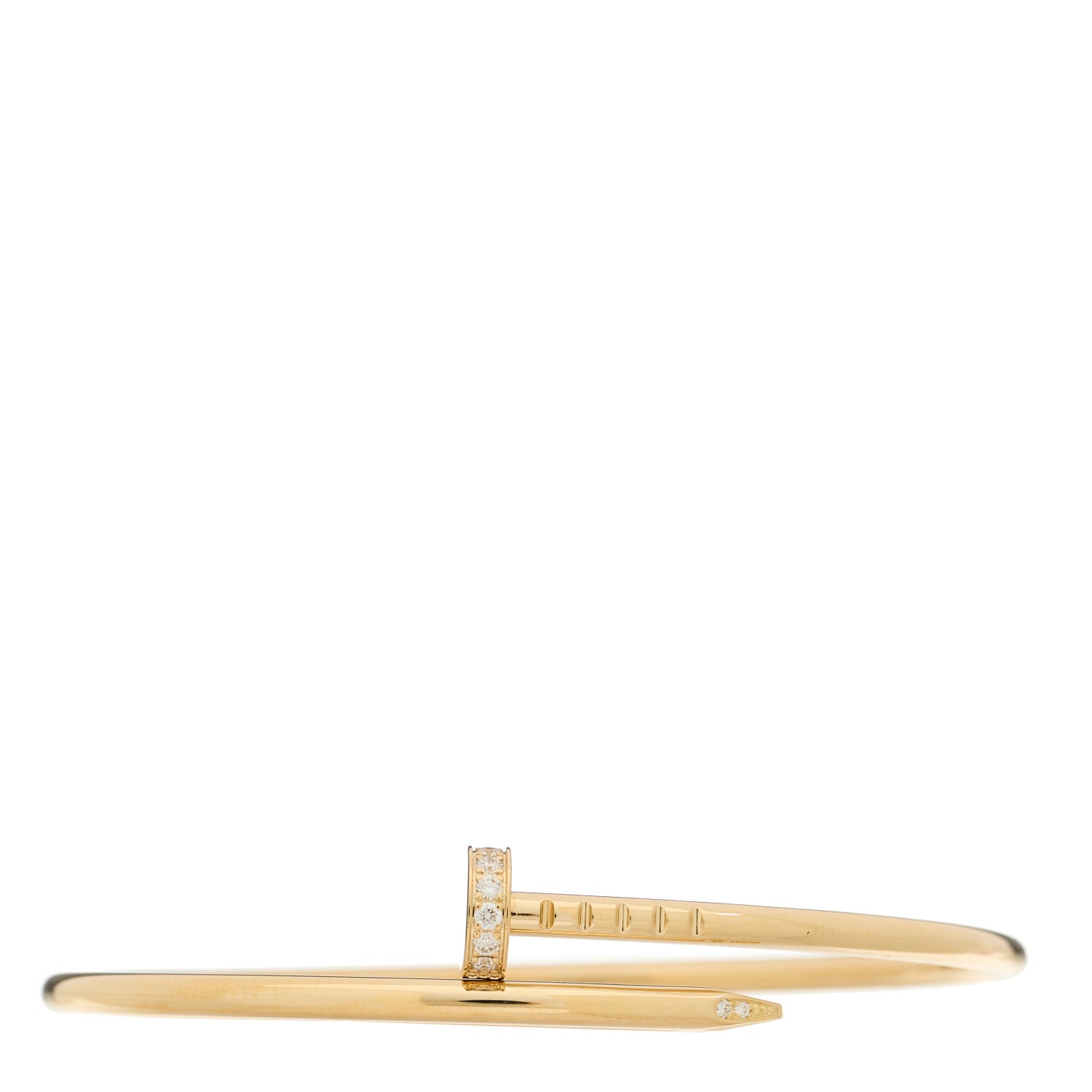 Cartier 18K Yellow Gold Diamond Small Juste Un Clou Bracelet 15 1 of 4