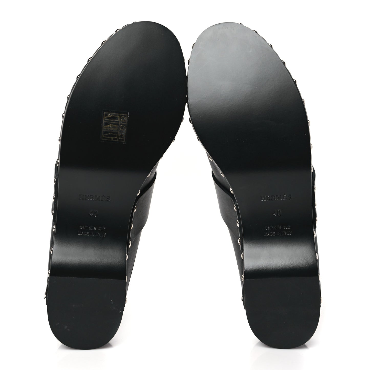 Calfskin Calya Mules 40 Black