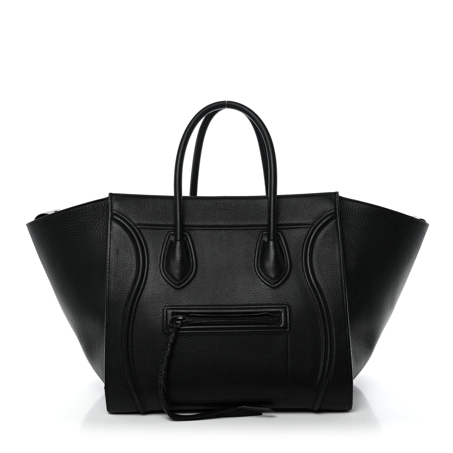 Supple Calfskin Medium Phantom Luggage Black