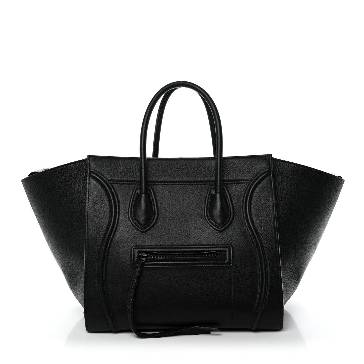 Celine Supple Calfskin Medium Phantom Luggage Black 1 of 15