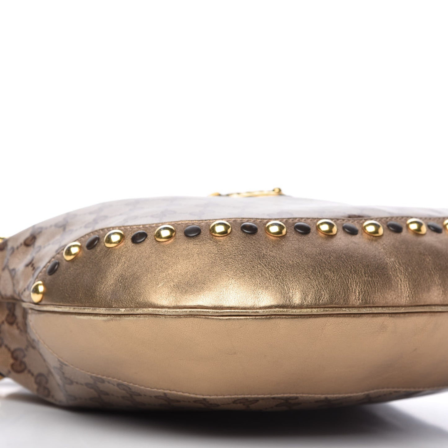 Crystal Monogram Babouska Hobo Gold