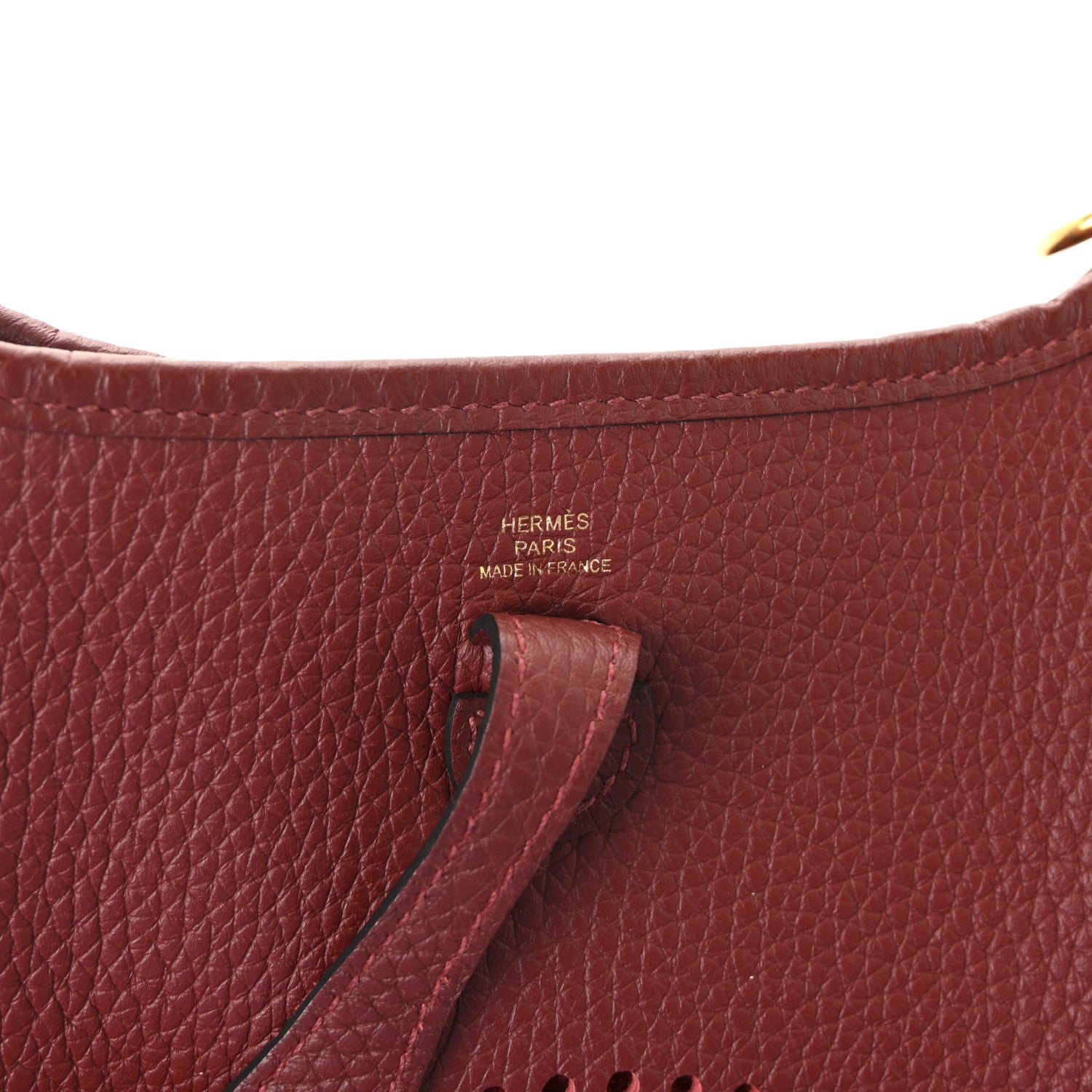 Hermes Taurillon Clemence Flipperball Sangle Evelyne TPM Rouge H Rouge De Coeur Bleu Frida 5 of 9