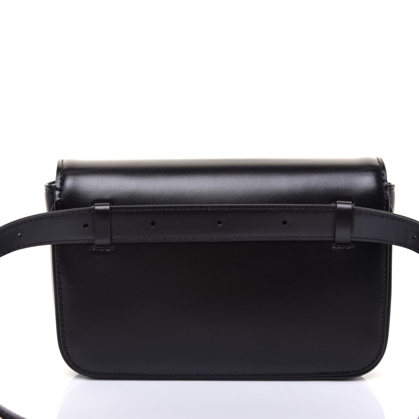 Smooth Calfskin Tassel Belt Bag Black